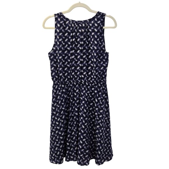 Rebecca Taylor 100% Silk Graphic Print Fit & Flare Mini Dress Size 4 - Picture 2 of 6